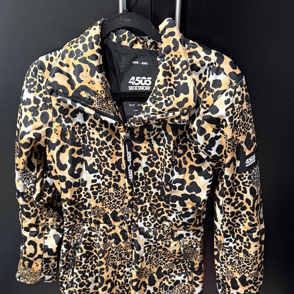 ASOS Leopard Print Ski Jacket